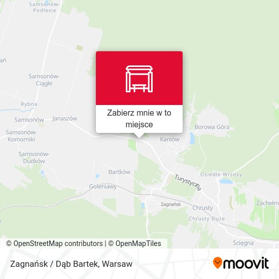 Mapa Zagnańsk / Dąb Bartek