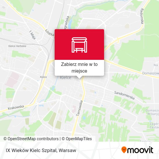 Mapa IX Wieków Kielc Szpital