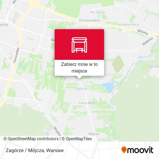 Mapa Zagórze / Mójcza