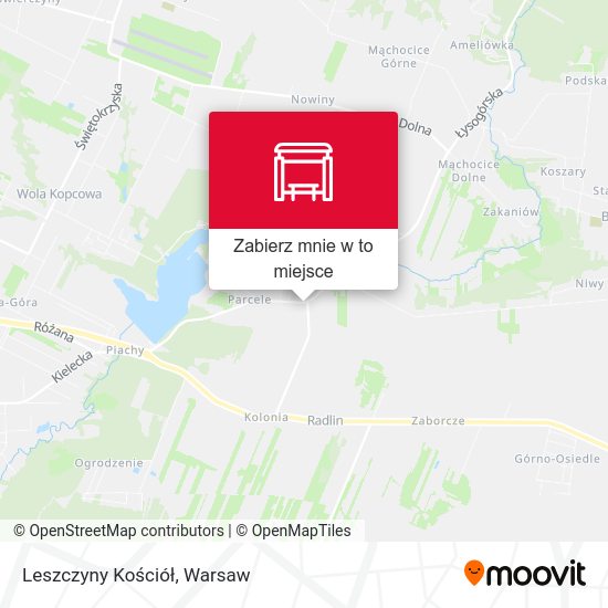 Mapa Leszczyny Kościół