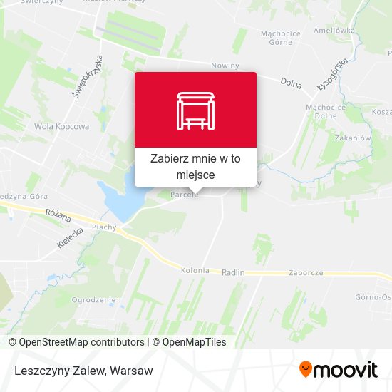 Mapa Leszczyny Zalew