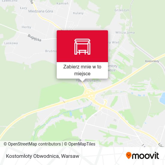 Mapa Kostomłoty Obwodnica