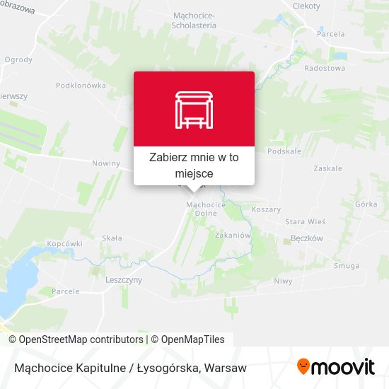 Mapa Mąchocice Kapitulne / Łysogórska