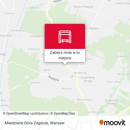 Mapa Miedziana Góra Zagórze