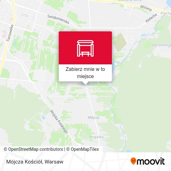 Mapa Mójcza Kościół