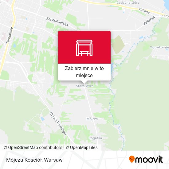 Mapa Mójcza Kościół