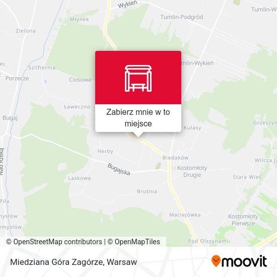 Mapa Miedziana Góra Zagórze