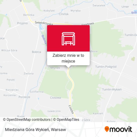 Mapa Miedziana Góra Wykień