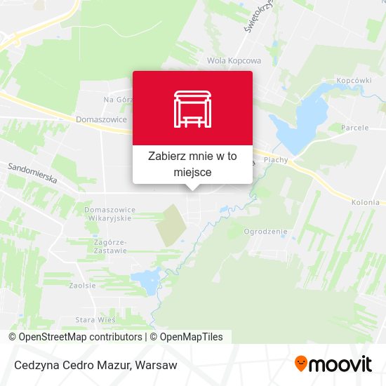 Mapa Cedzyna Cedro Mazur