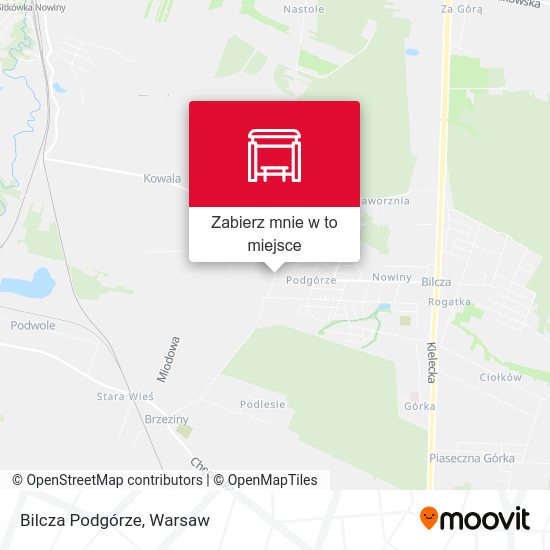 Mapa Bilcza Podgórze