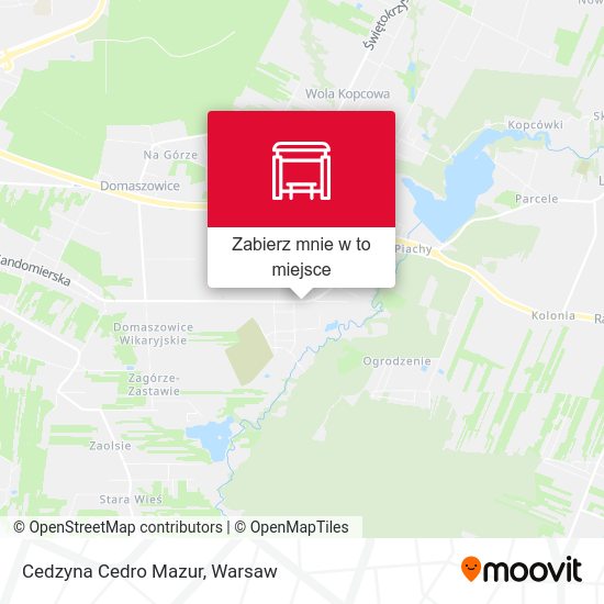 Mapa Cedzyna Cedro Mazur