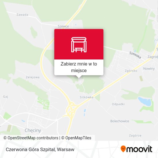 Mapa Czerwona Góra Szpital