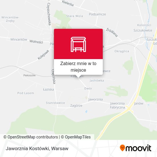 Mapa Jaworznia Kostówki