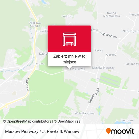 Mapa Masłów Pierwszy / J. Pawła II