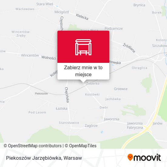 Mapa Piekoszów Jarzębiówka