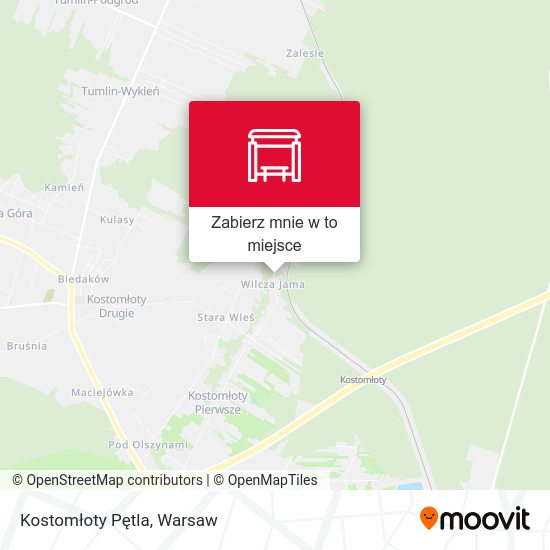 Mapa Kostomłoty Pętla