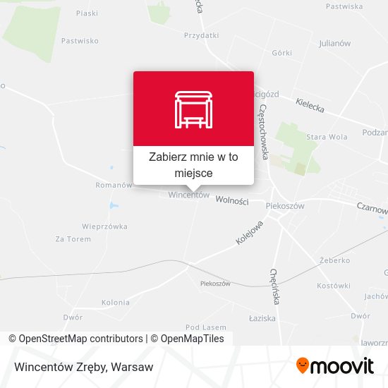 Mapa Wincentów Zręby