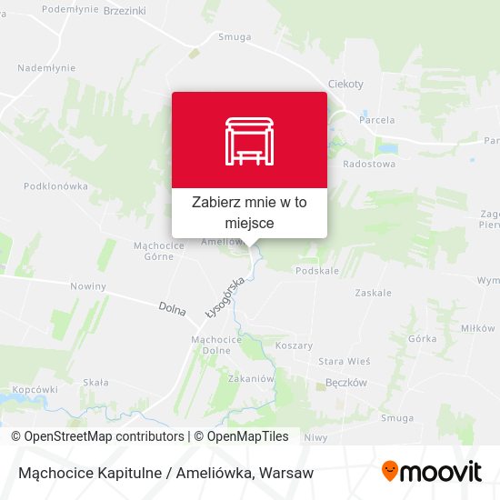 Mapa Mąchocice Kapitulne / Ameliówka