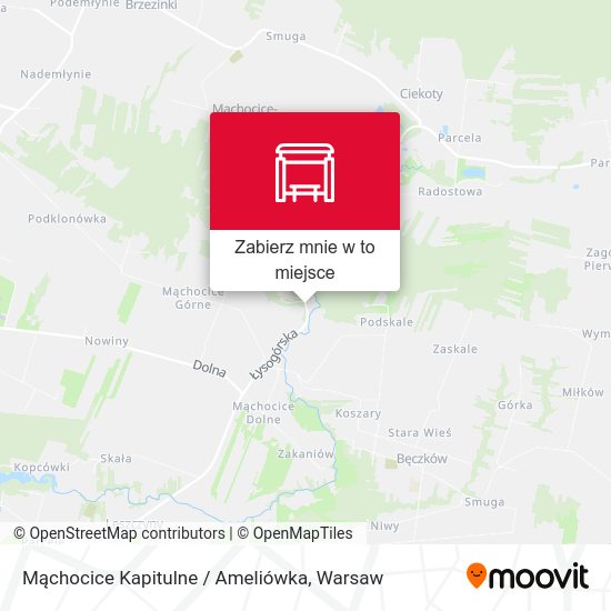 Mapa Mąchocice Kapitulne / Ameliówka