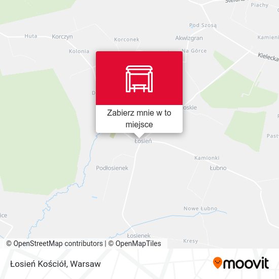 Mapa Łosień Kościół