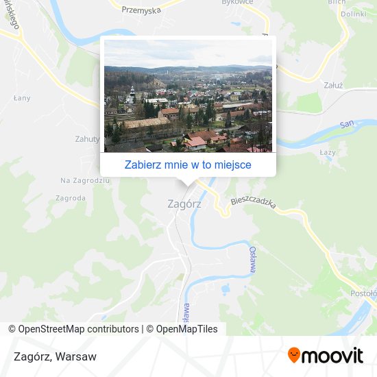 Mapa Zagórz