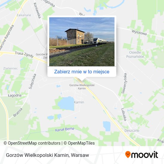 Mapa Gorzów Wielkopolski Karnin