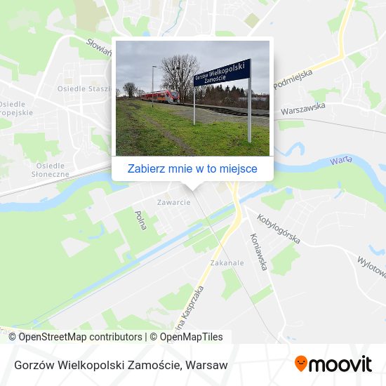 Mapa Gorzów Wielkopolski Zamoście