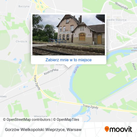 Mapa Gorzów Wielkopolski Wieprzyce