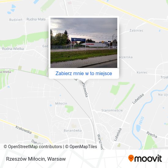 Mapa Rzeszów Miłocin