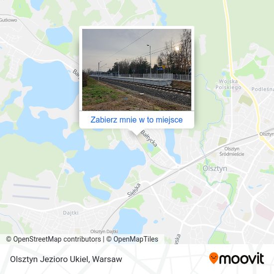 Mapa Olsztyn Jezioro Ukiel