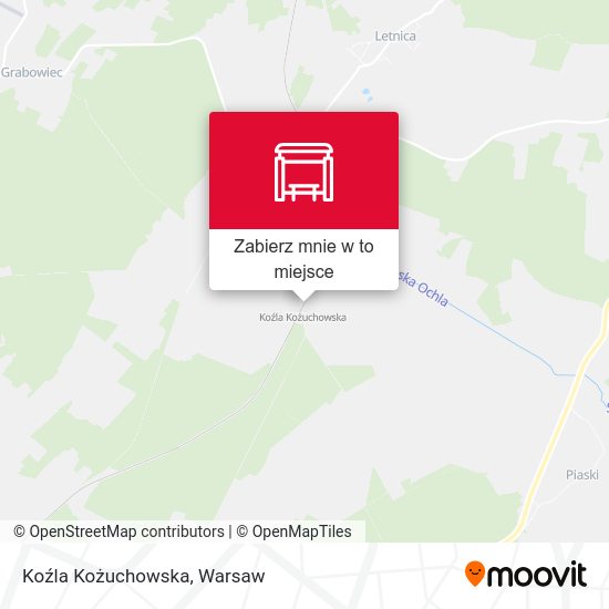 Mapa Koźla Kożuchowska