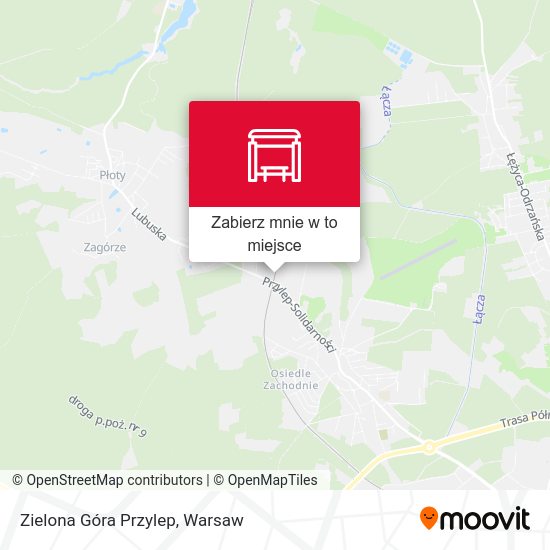 Mapa Zielona Góra Przylep