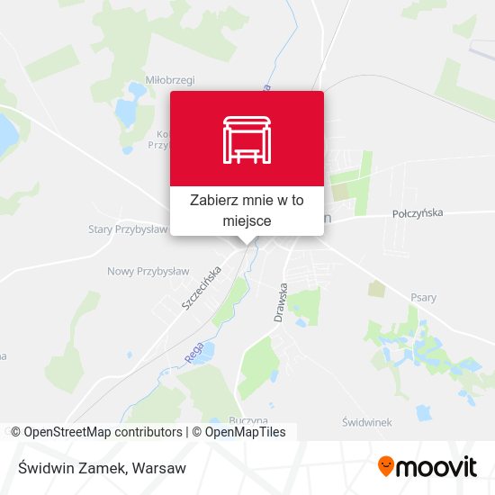 Mapa Świdwin Zamek