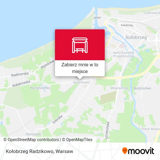 Mapa Kołobrzeg Radzikowo