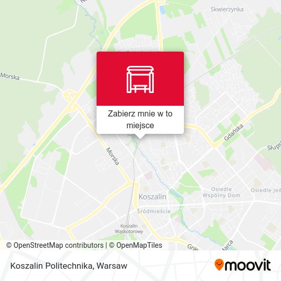 Mapa Koszalin Politechnika