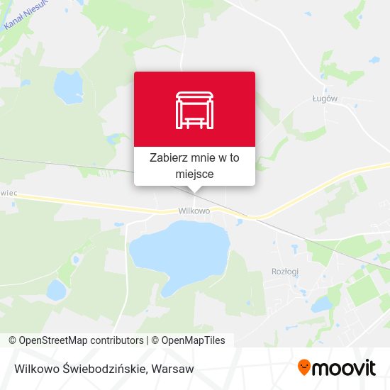 Mapa Wilkowo Świebodzińskie