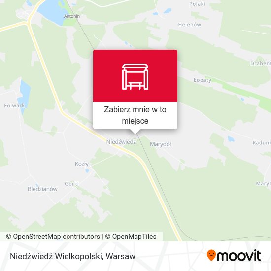 Mapa Niedźwiedź Wielkopolski