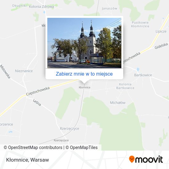 Mapa Kłomnice