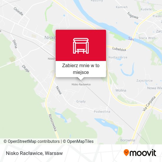 Mapa Nisko Racławice