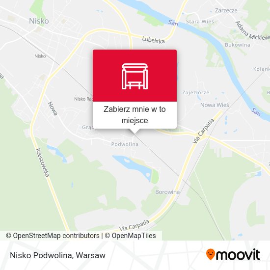 Mapa Nisko Podwolina