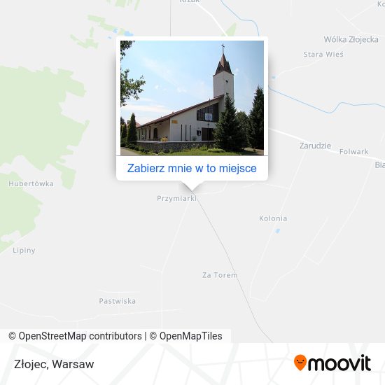 Mapa Złojec