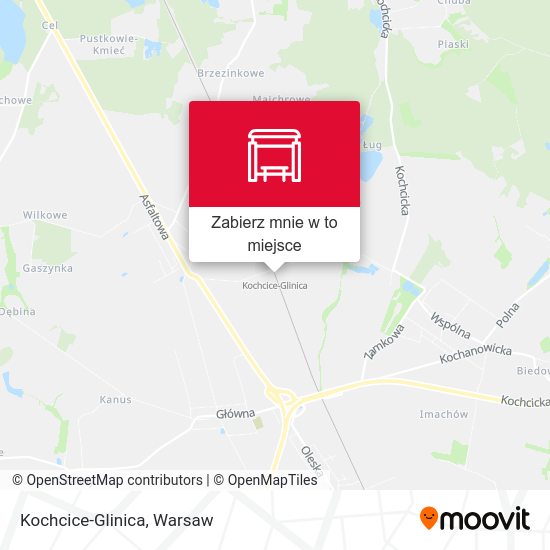 Mapa Kochcice-Glinica