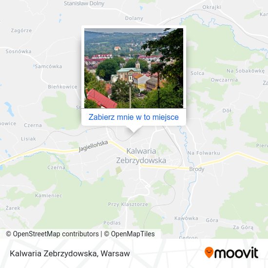 Mapa Kalwaria Zebrzydowska