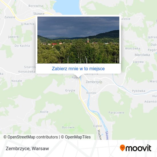 Mapa Zembrzyce