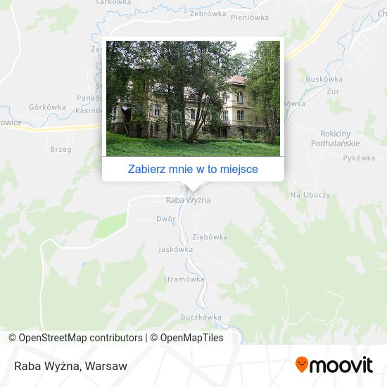 Mapa Raba Wyżna