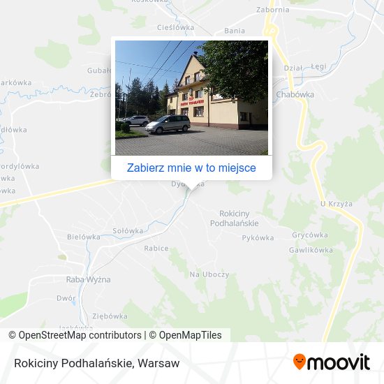 Mapa Rokiciny Podhalańskie