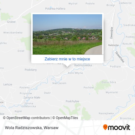 Mapa Wola Radziszowska