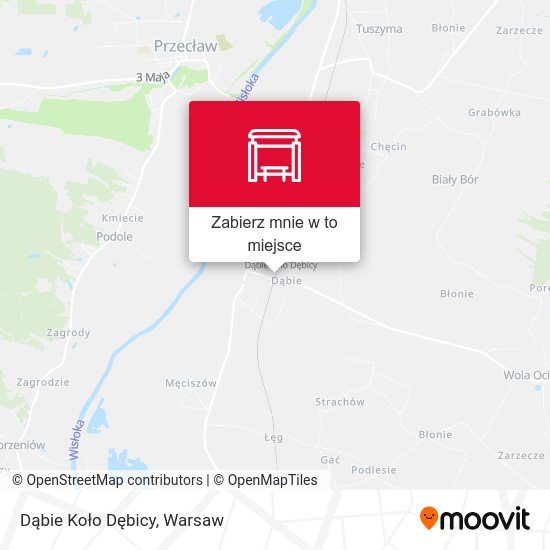 Mapa Dąbie Koło Dębicy