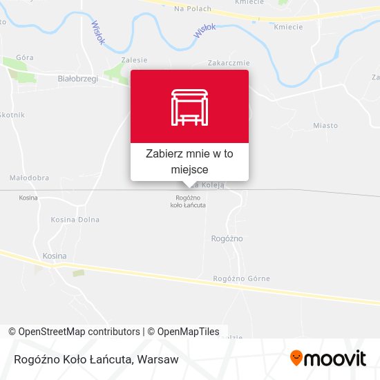 Mapa Rogóźno Koło Łańcuta