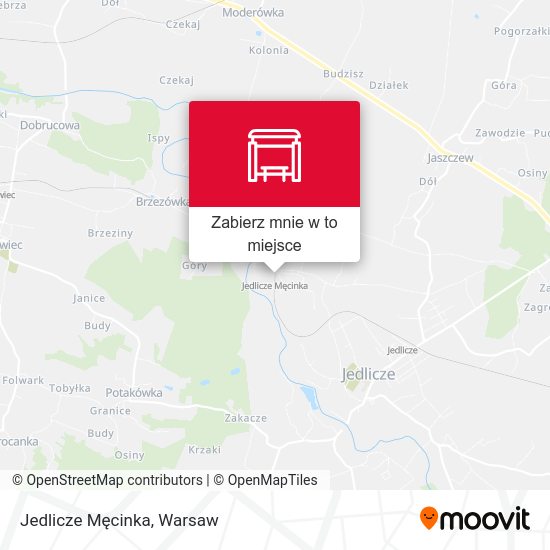 Mapa Jedlicze Męcinka